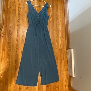 Light Blue Button-Up Romper